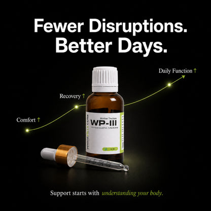 WP-III homeopathic medicine bottle, product photo